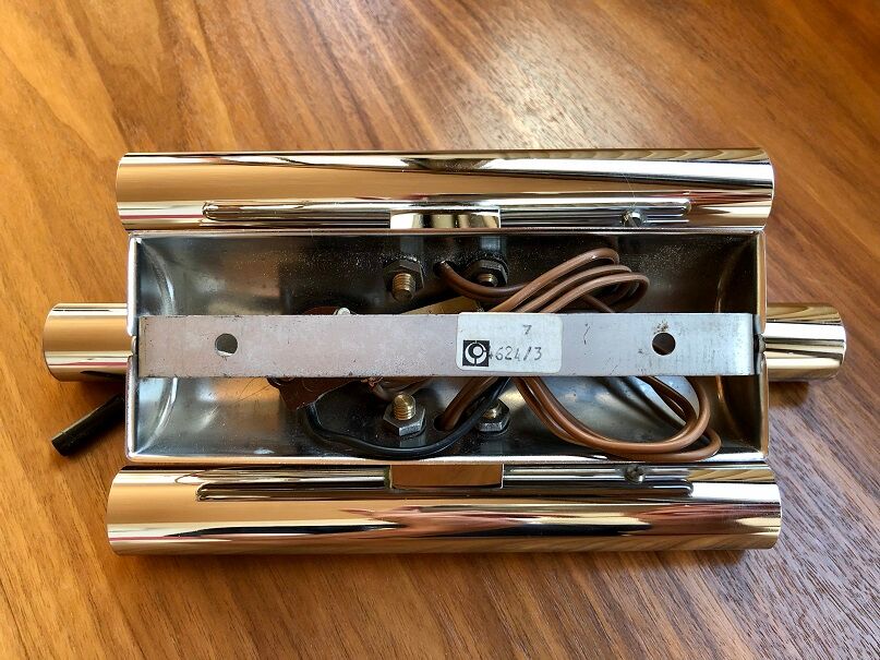 Chrome wall lamps from the 70s