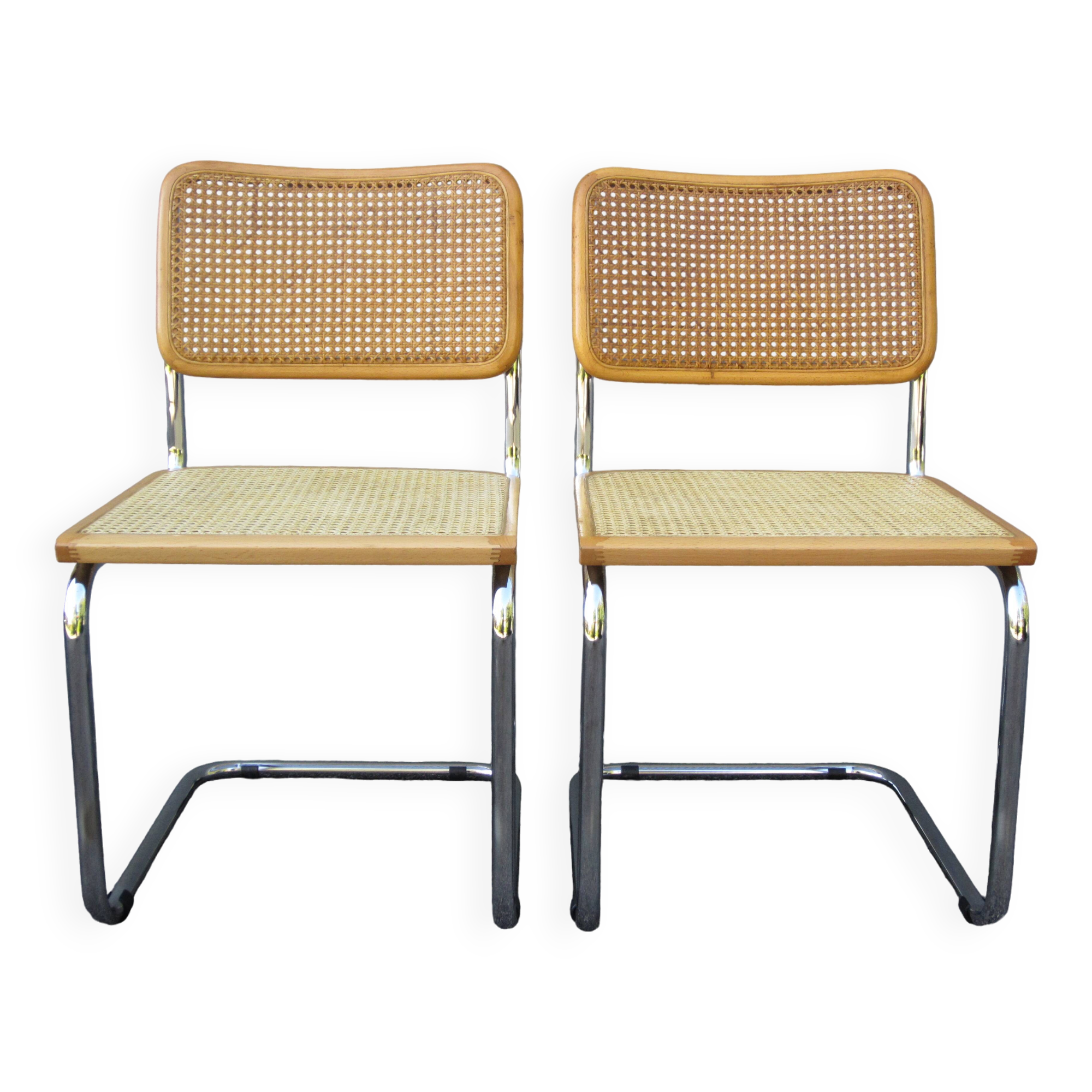 Pair of Cesca B32 chairs by Marcel Breuer