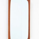 Fully restored mid-century teak mirror / Danish modern design / 1960s