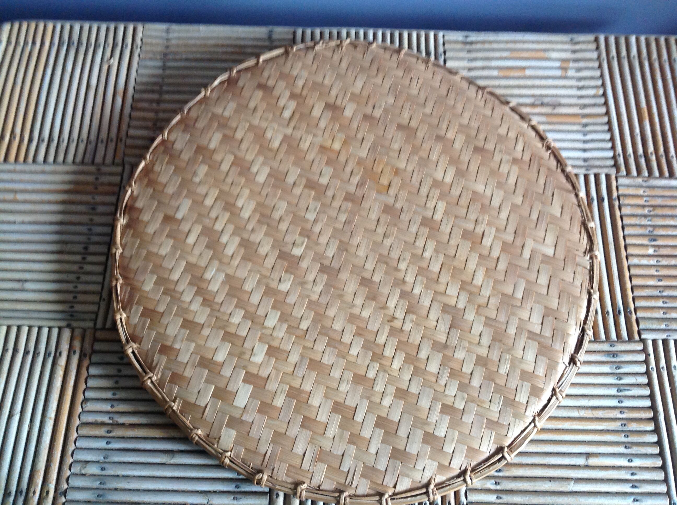 Braided bamboo platter
