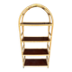 Vintage 1970s rattan bookshelf