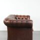 Canapé chesterfield 2,5 places en cuir de vachette vintage au look robuste