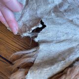 Small sheepskin, raw, brown and beige, authentic