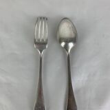 6 forks & 6 spoons Christofle Baguette Fidelio model silver metal