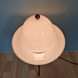 Tripod lamp in opaline glass and black lacquered metal