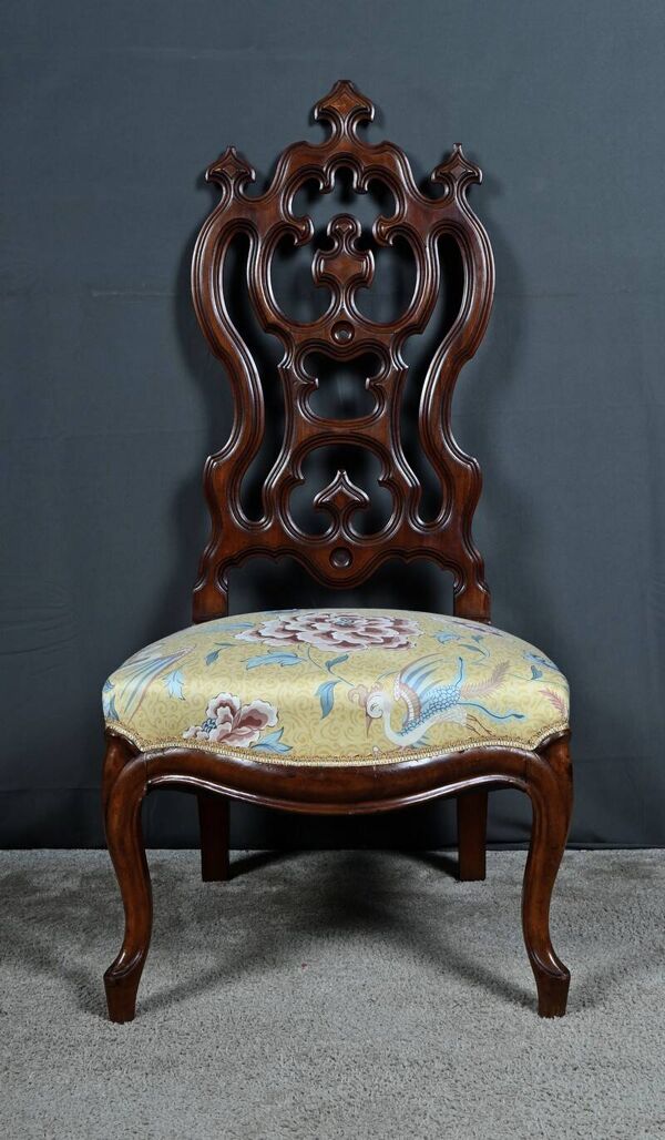Chaise de nourrice en acajou, époque Napoléon III – 2ème moitié du XIXème s.