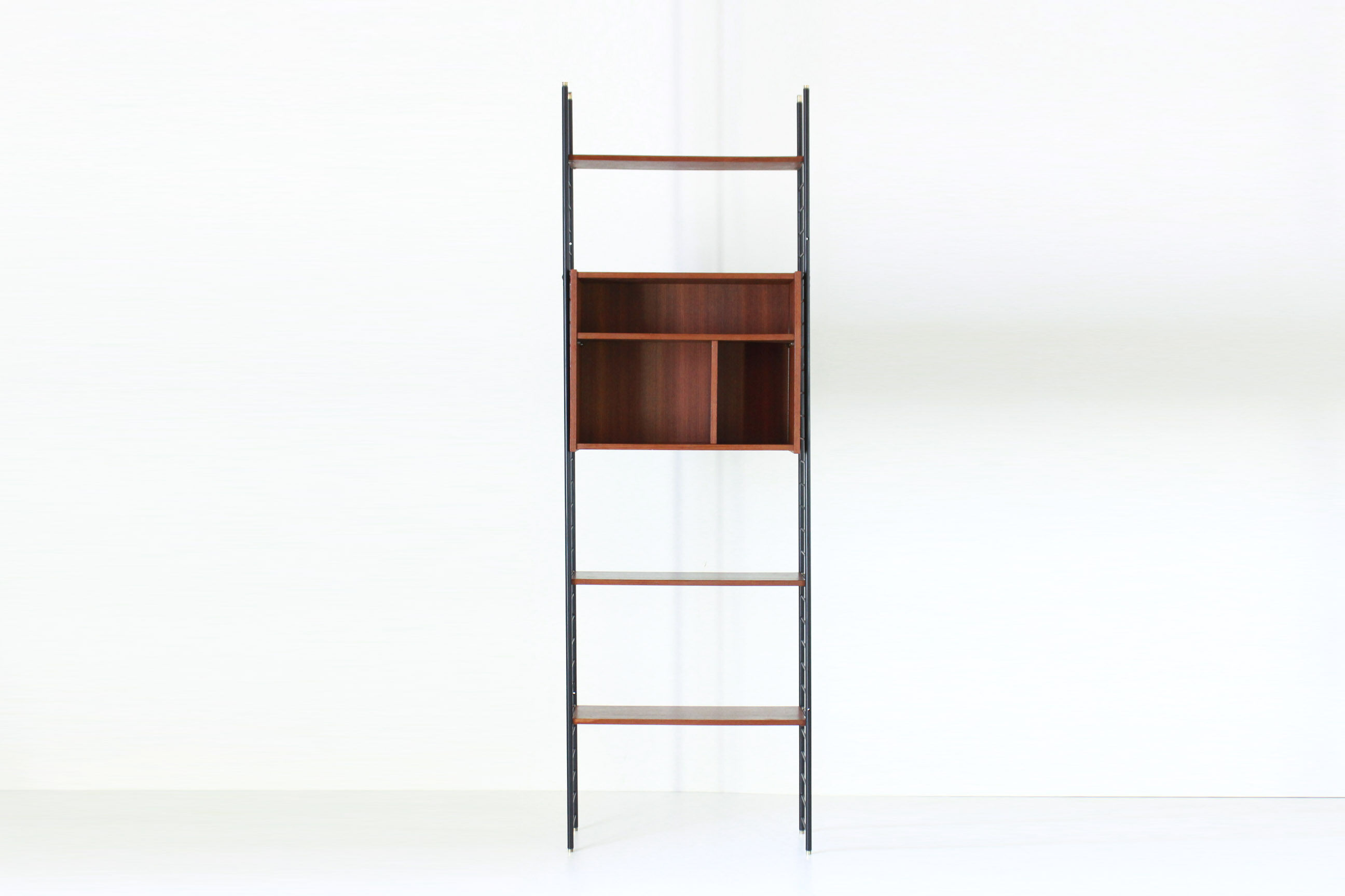 1960s vintage teak bookshelf in scandinavian style
