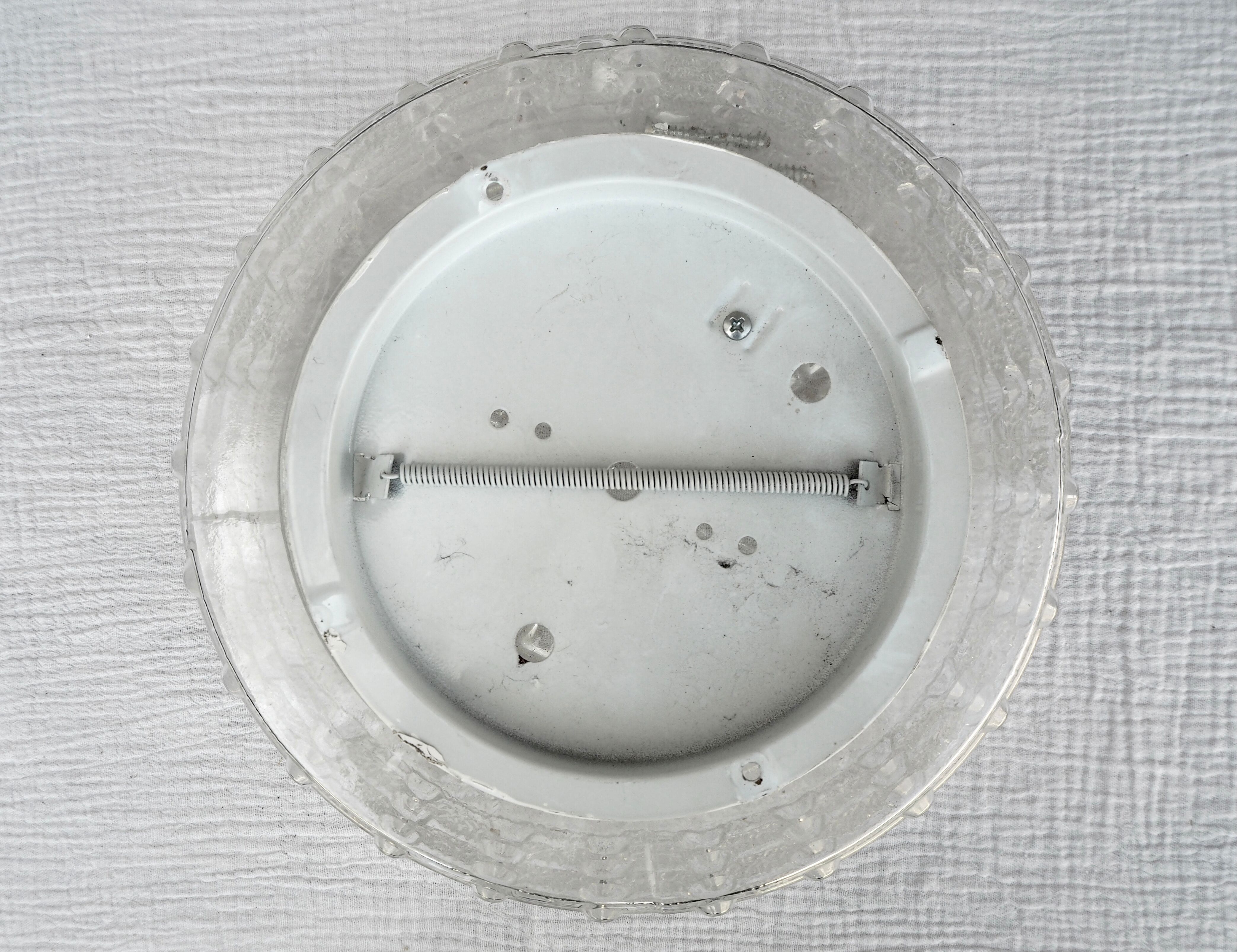 Plafonnier rond en verre ciselé