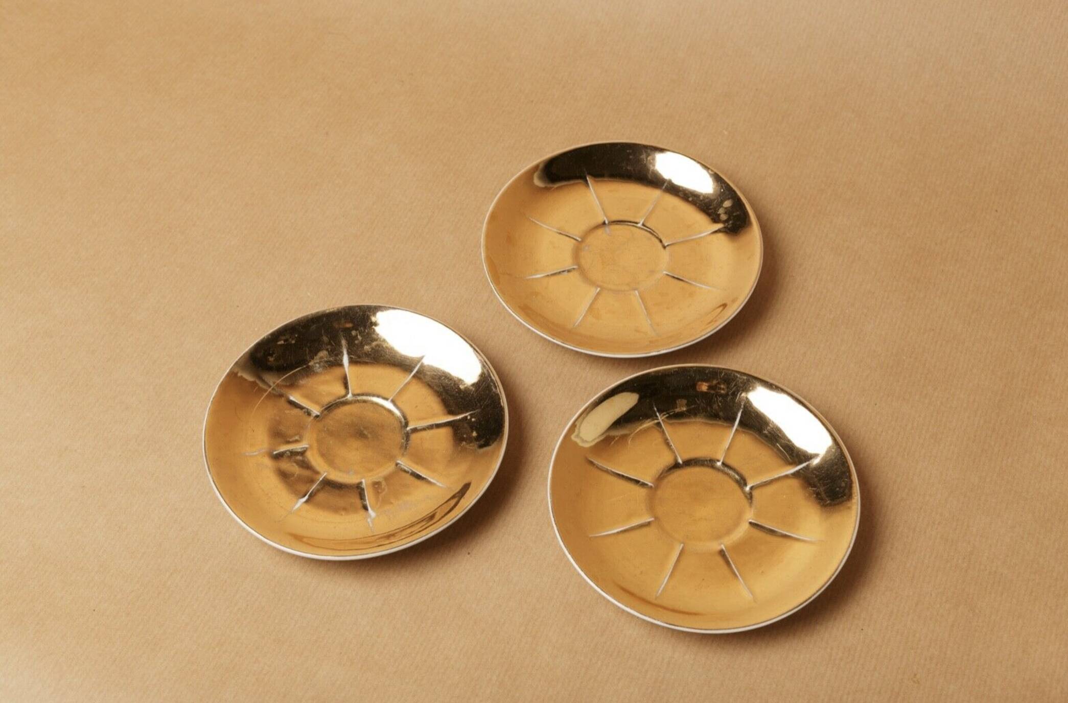 Lot 5 cups coffee porcelain gilded 1970 1980