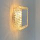 Vintage wall sconce, pressed molded glass and mirror, France, 1960