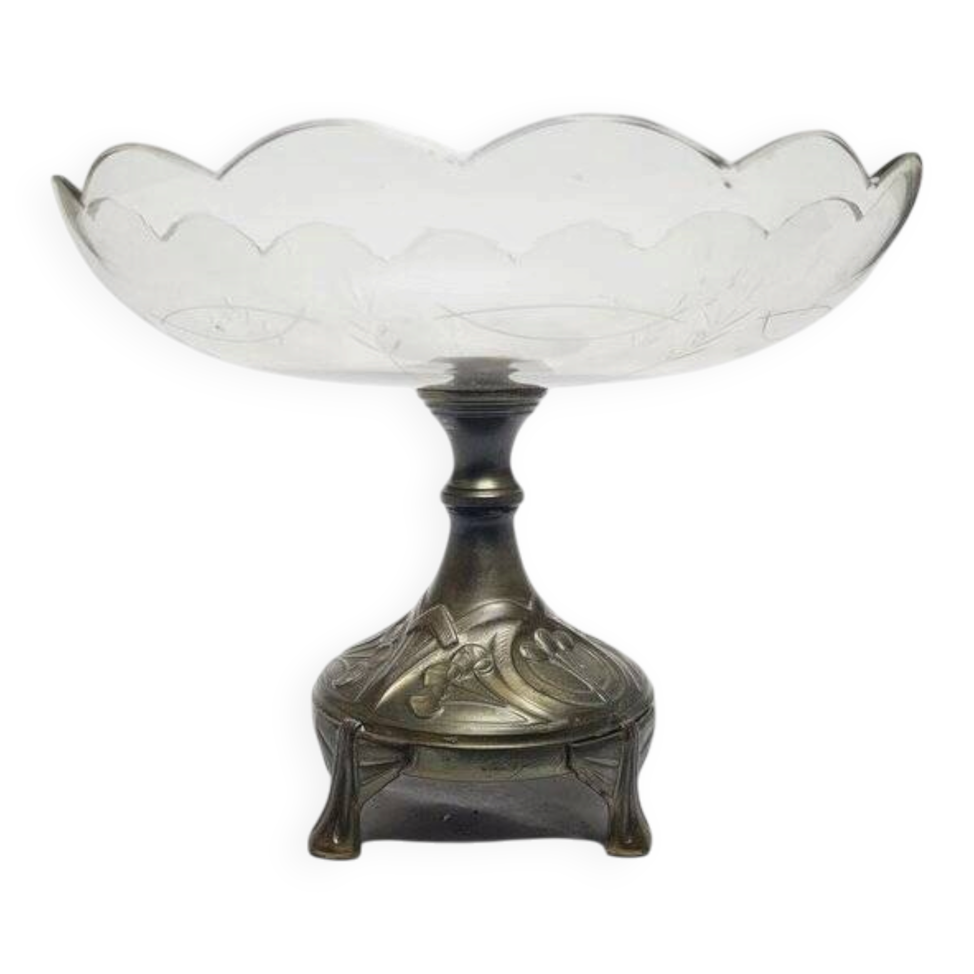 Art Nouveau bowl on stand, Germany, 1900s