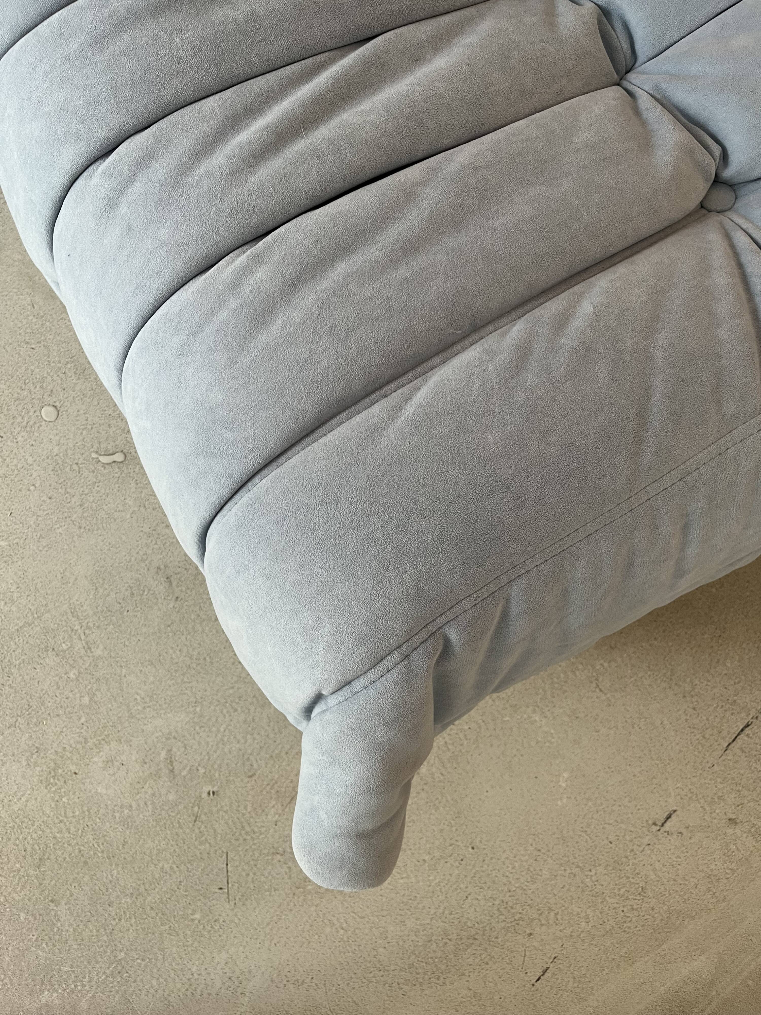 Blue Togo armchair by Michel Ducaroy for Ligne Roset