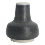 Scandinavian Modern Collectible Small Anthracite Stoneware Vase by Gunnar Borg for Höganäs