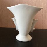 Vase porcelaine avec 2 soliflores