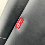 Vintage Italian black swivel armchair from 60s