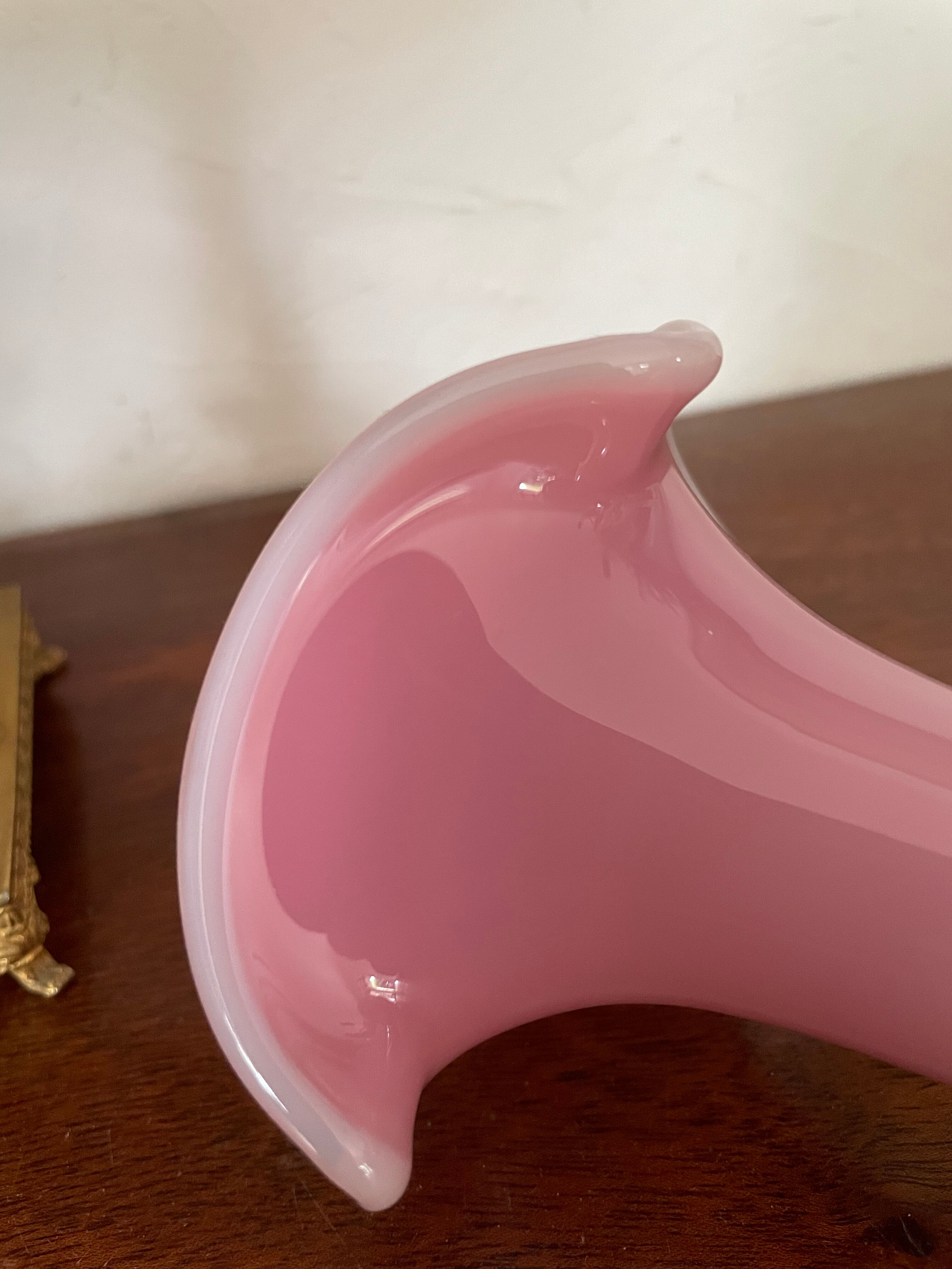 Pink opaline vase 32,5cm