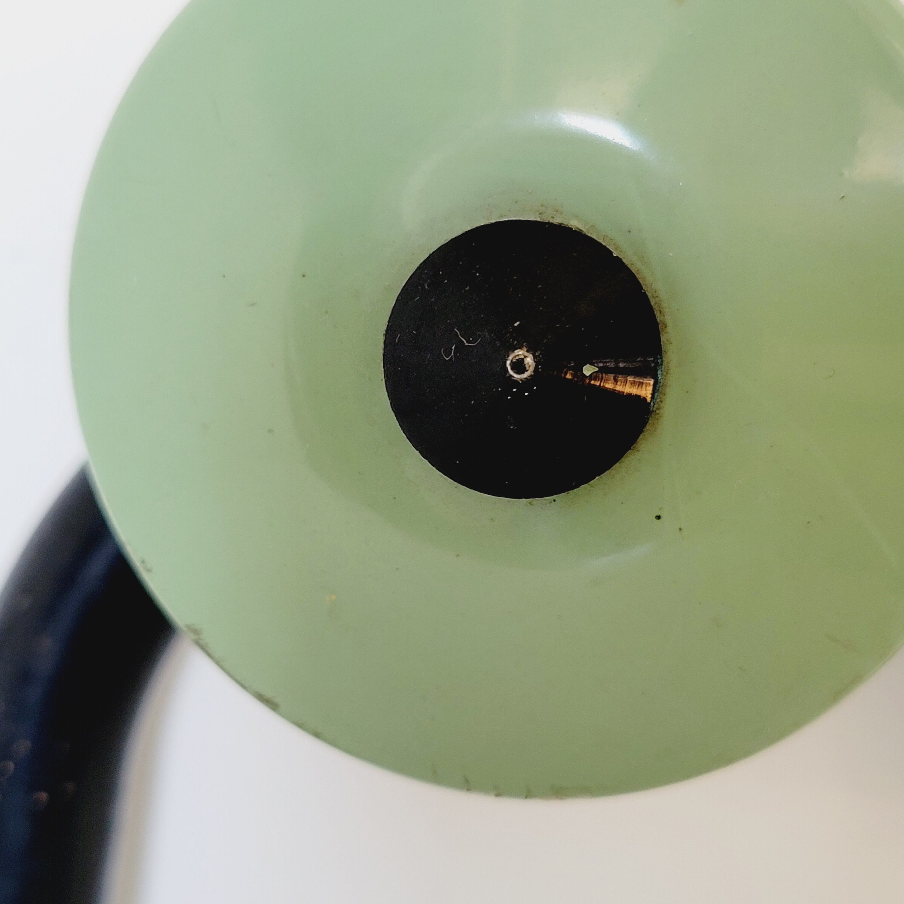 Coat rack with 3 hooks in black and green metal vintage Roger Feraud