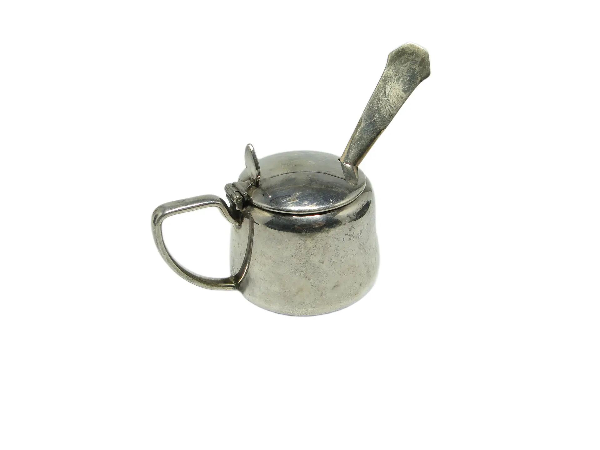 Art Deco salt shaker, silver-plated brass, Sweden, 1930s.