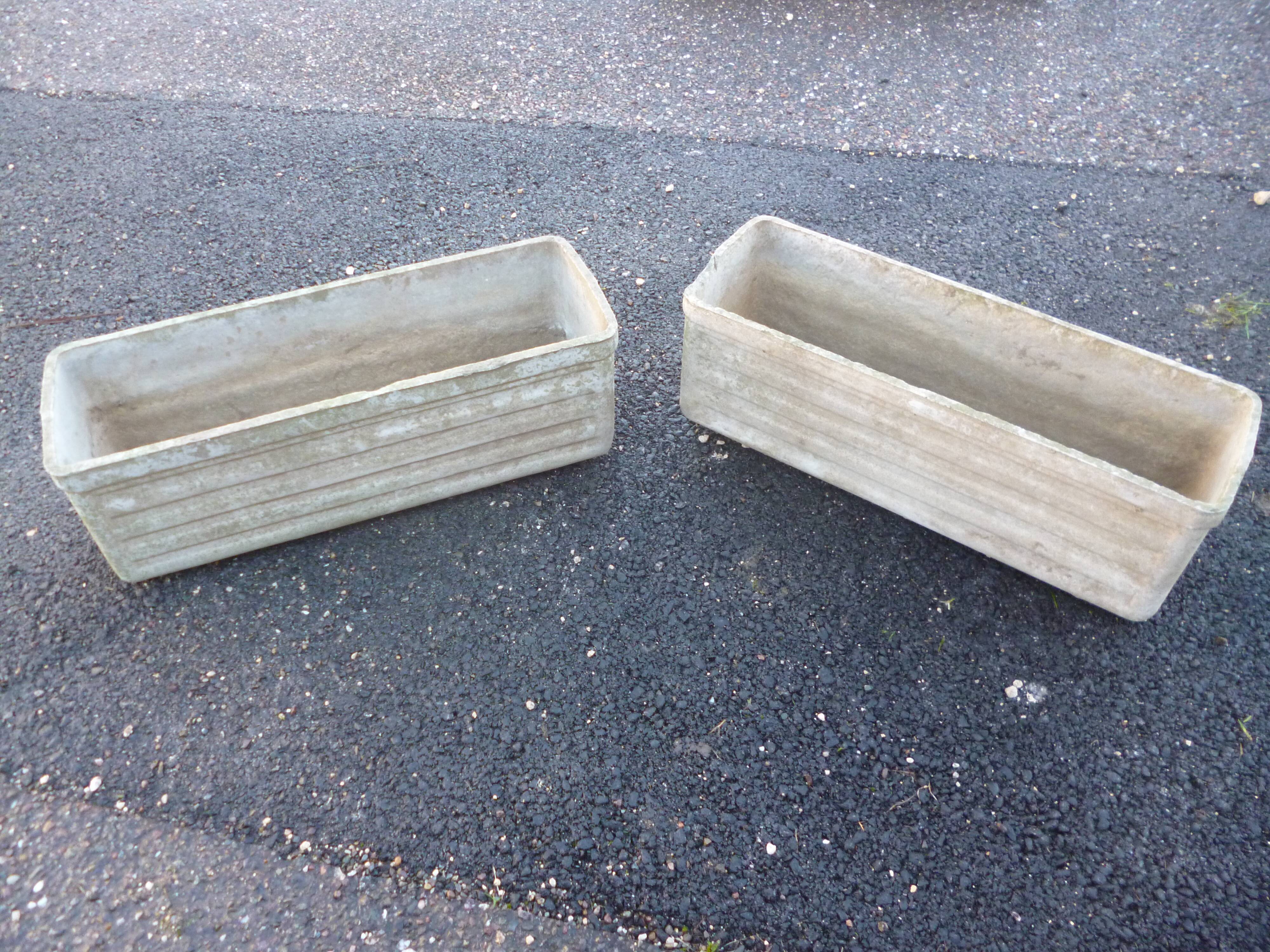 Pair of fiber cement gardeners