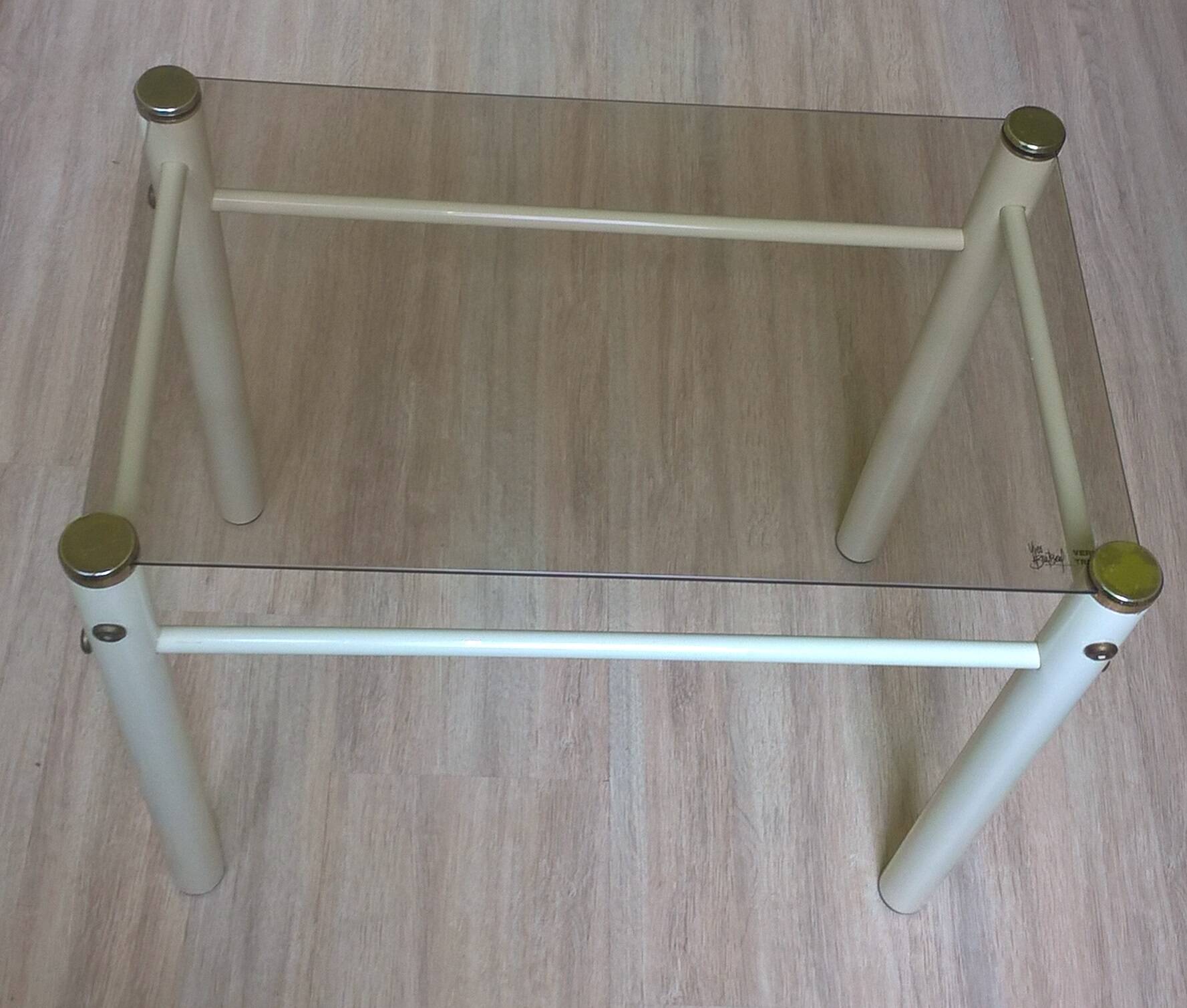 Glass end table “Yves Boutboul” - 1980s