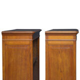 Pair of oak open bookcases