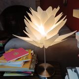 Lampe de salon fleur de lotus années 80