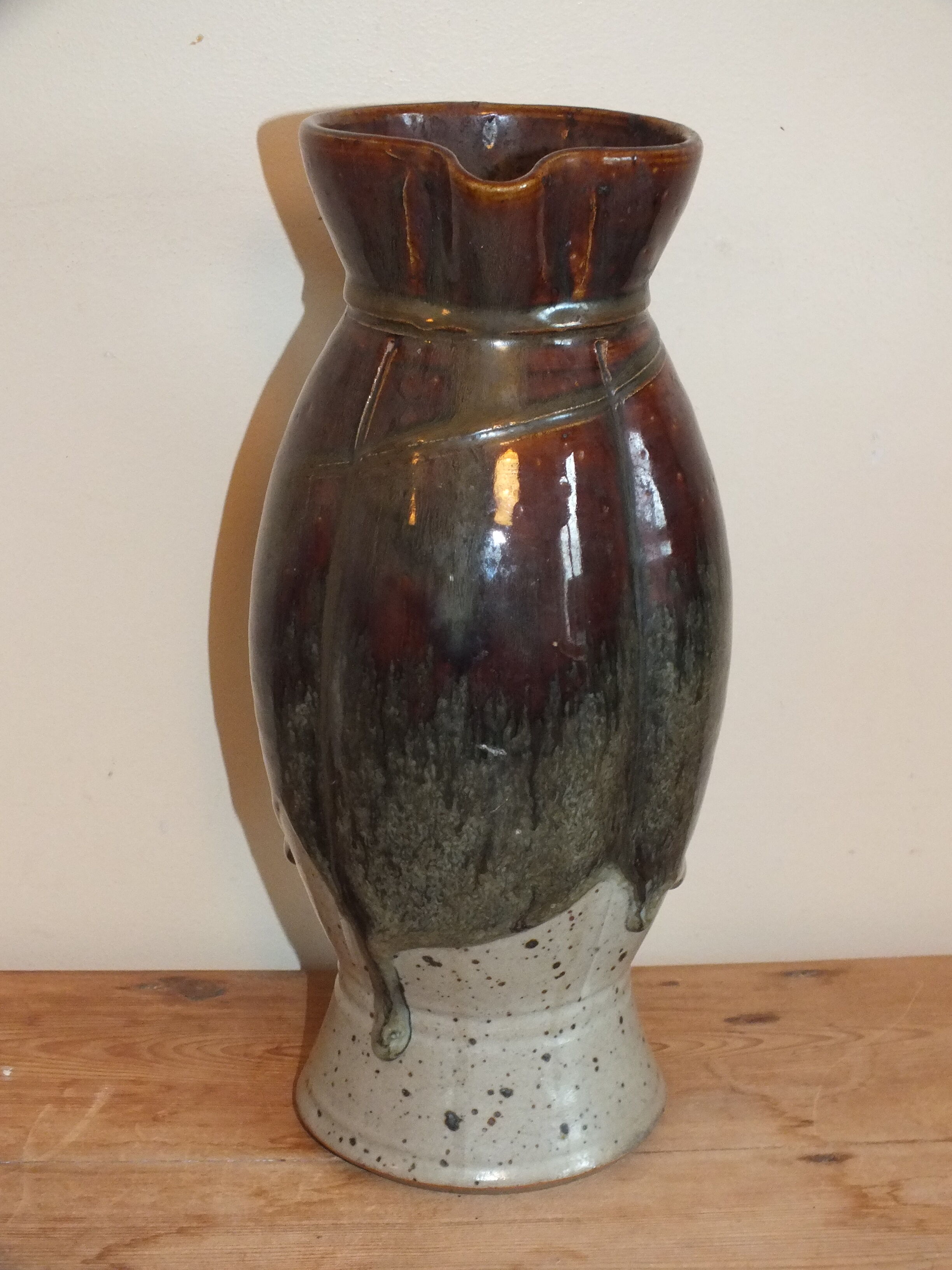 Glazed pitcher - ceramic probably signed Japan