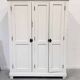 Antique white-painted wardrobe – 3 doors
