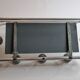 Aluminum wall coat rack with mirror, 5 hooks and a hat holder, 50s