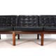 France & Son Set of 3 Modular Leather Armchairs by O. Gjerløv-Knudsen/T. Li