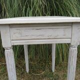 Side table 1900s restyled patinated gray