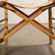 Vintage folding chair from the 1950s-60s in beech and fabric, Italy.