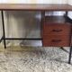 Modernist metal and wood desk by Seducta – 50s/60s