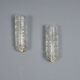 1950s brass and glass wall sconces