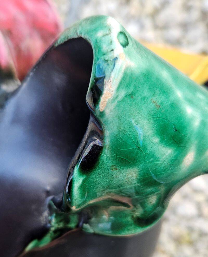 Lunetta Vallauris Tricolor Vintage Vase