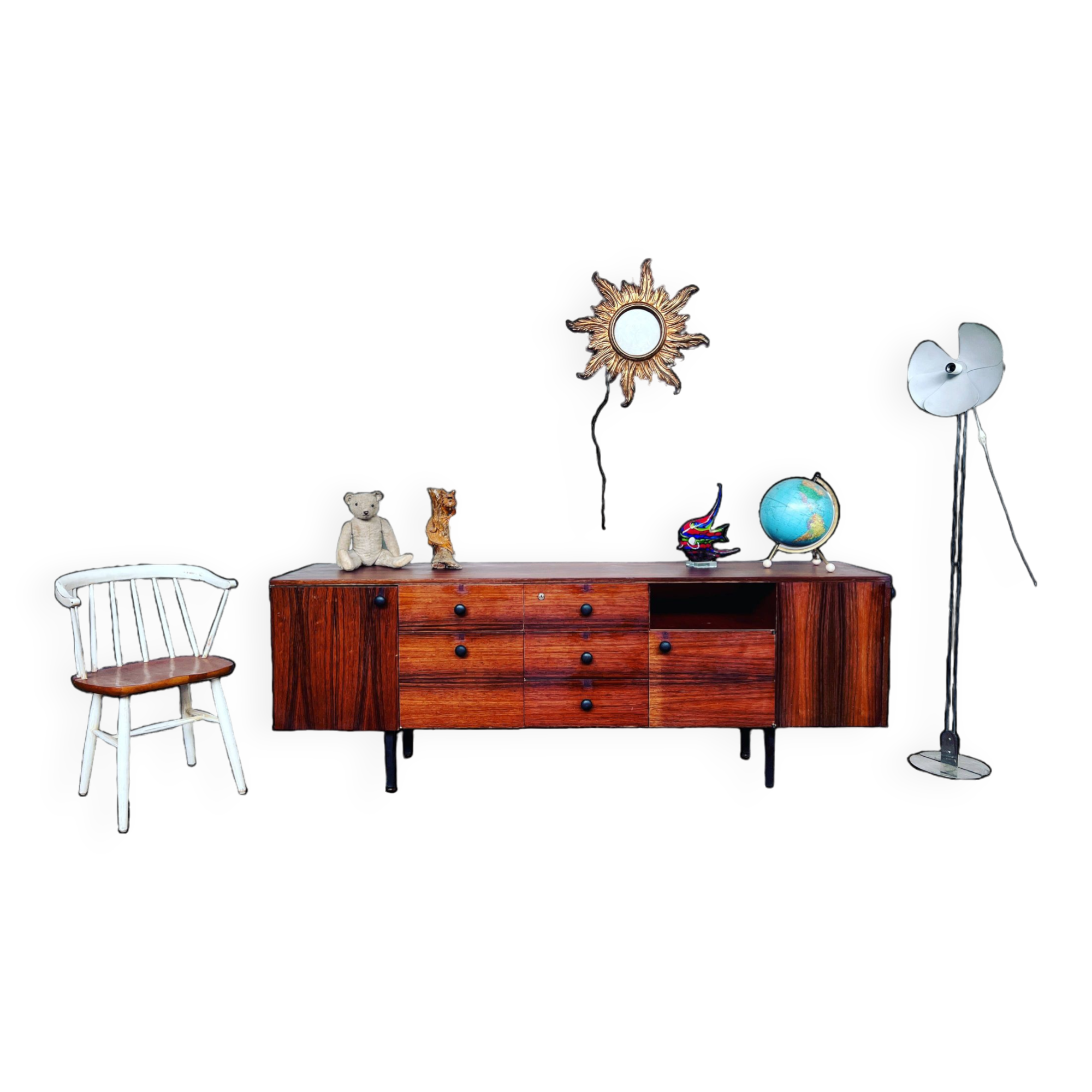 Vintage sideboard TV/hifi cabinet in rosewood 1960s