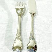 Christofle – 12-piece silver-plated fish cutlery set, Marly model