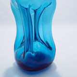 Vase en verre bleu Holmegaard