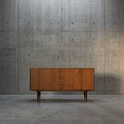 Vintage Mid-Century Scandinavian Modern Classic Teak High Sideboard