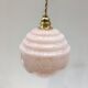 Art Deco pendant lamp in pink Clichy glass