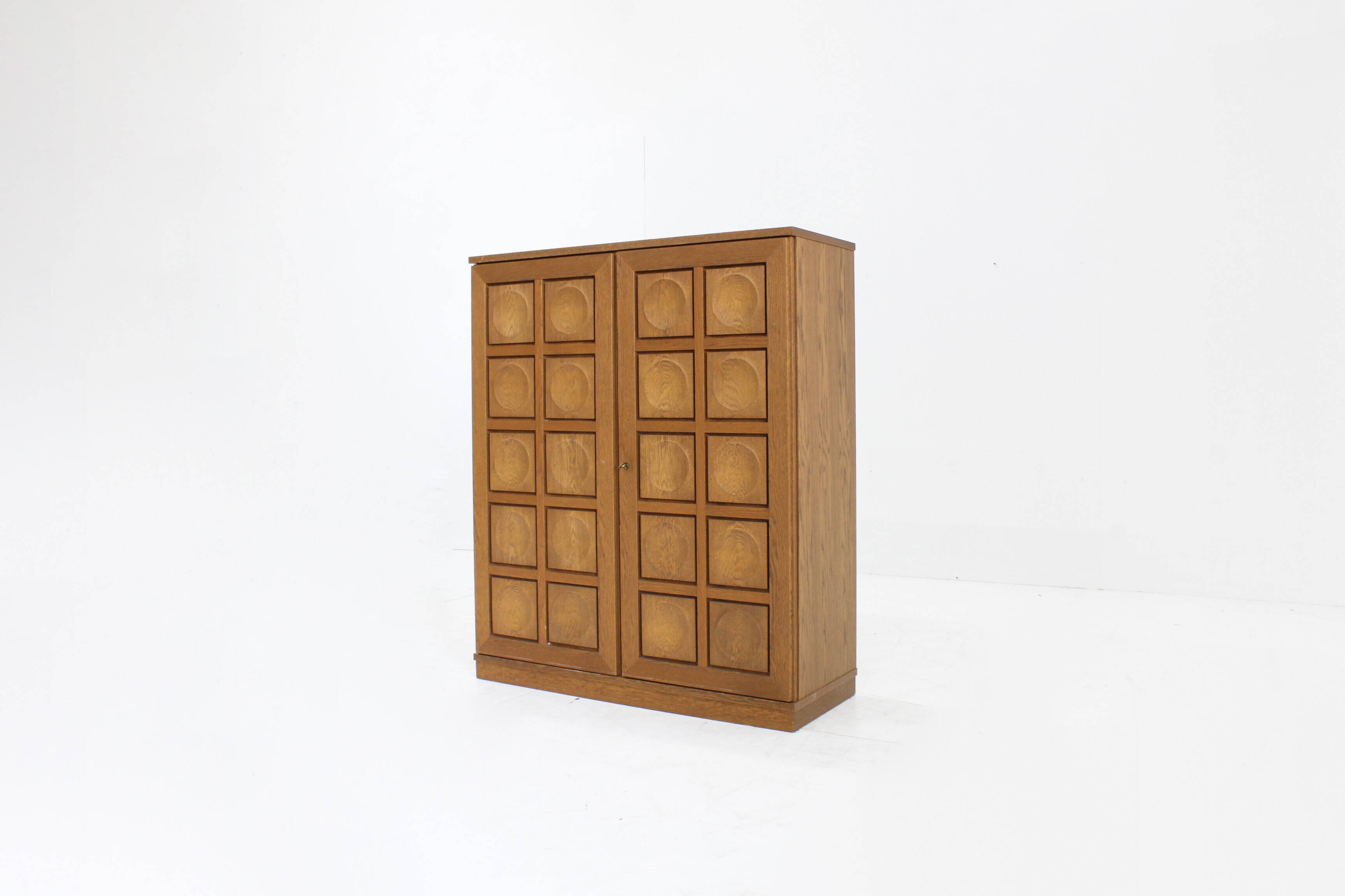 Vintage Brutalist high cabinet 1970s Gerhard Bartels