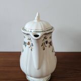 Gien earthenware coffee pot, Moustiers Olérys decor
