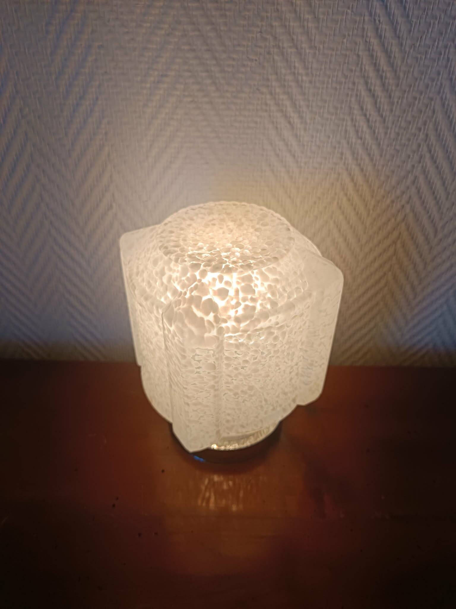Art Deco table lamp Clichy glass