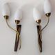 Pair wall lamp hollywood regency style