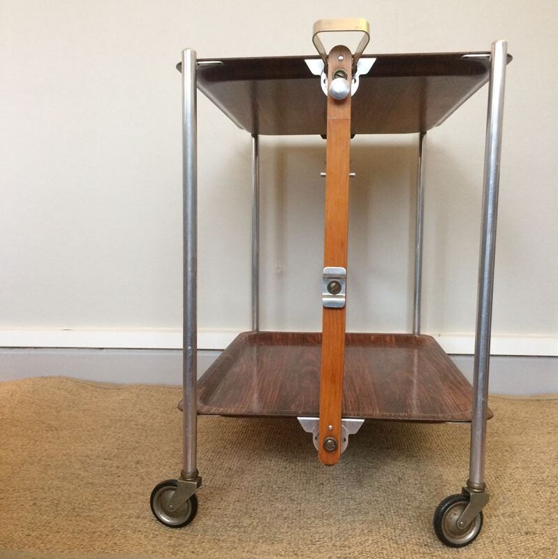 Folding wheelchair serving table