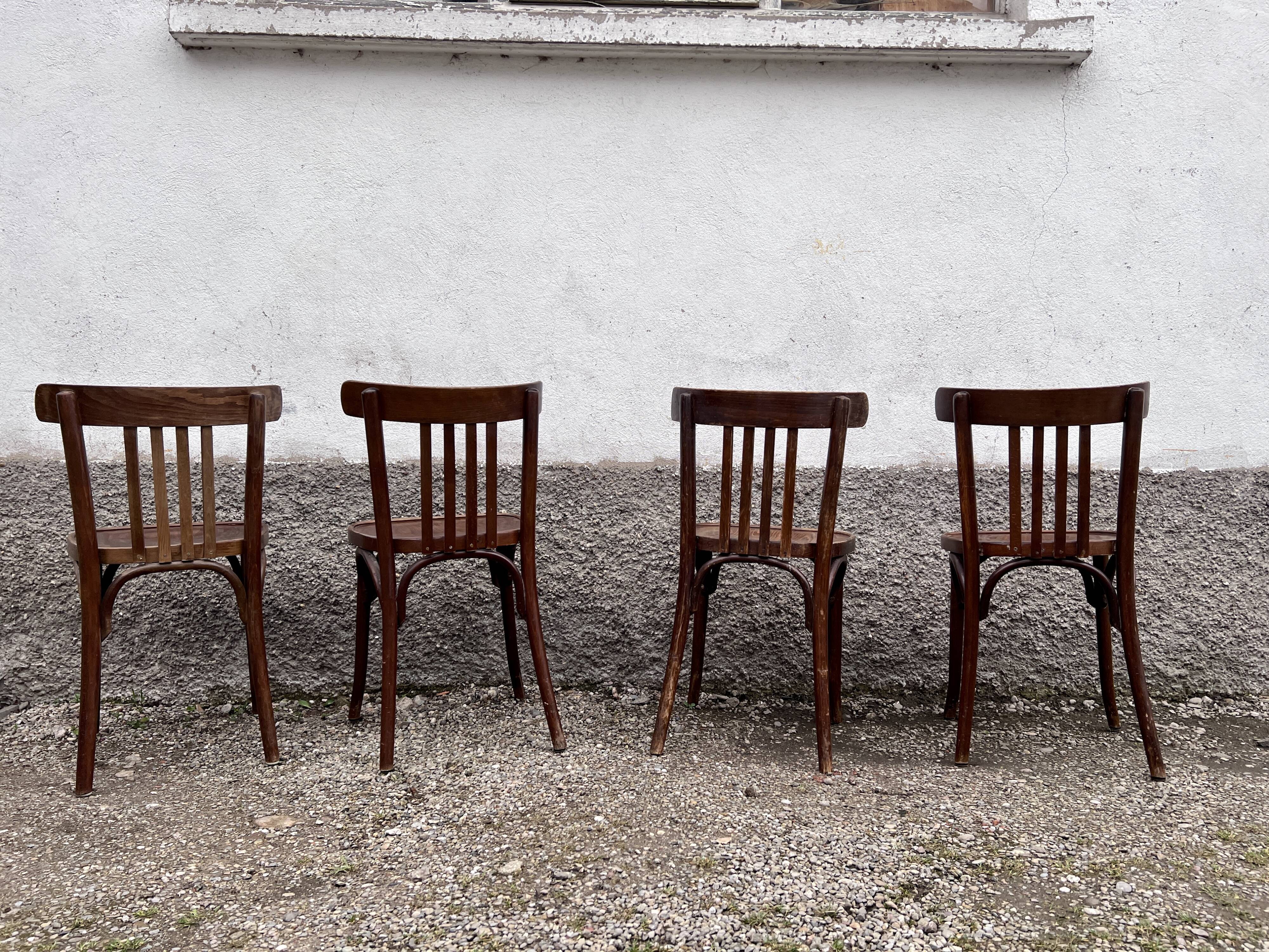 Series of 4 bistro chairs