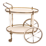 Oval shaped glass tops serving trolley Italy 1950s