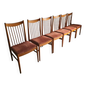 Ensemble de 6 chaises - teck