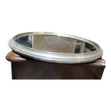 Art Deco aluminum and mirror serving tray