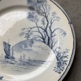 Trio d’assiettes bleues
